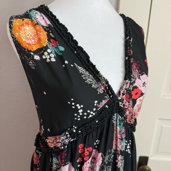 Free People Haze Floral Sleeveless Boho Tunic Top - Picture 6 of 12